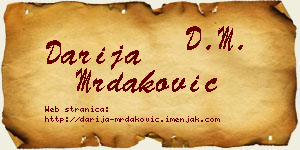 Darija Mrdaković vizit kartica